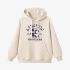 Beige Numbers Print Hoodie GM8807-117