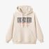 Beige Letters Print Hoodie GM8807-126