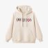 Beige Letters Print Hoodie GM8807-129