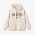 Beige Letters Print Hoodie GM8807-132