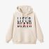 Beige Letters Print Hoodie GM8807-135