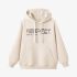 Beige Letters Print Hoodie GM8807-137