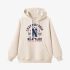 Beige Letters Print Hoodie GM8807-139