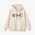 Beige Letters Print Hoodie GM8807-142