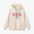 Beige Letters Print Hoodie GM8807-153