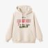 Beige Letters Print Hoodie GM8807-155