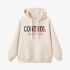 Beige Letters Print Hoodie GM8807-161