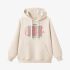 Beige Letters Print Hoodie GM8807-162