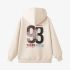 Beige Numbers Print Hoodie GM8807-164