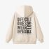 Beige Letters Print Hoodie GM8807-166