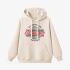 Beige Letters Print Hoodie GM8807-167