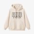 Beige Letters Print Hoodie GM8807-169