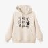 Beige Letters Print Hoodie GM8807-171