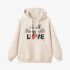 Beige Letters Print Hoodie GM8807-173