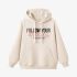 Beige Letters Print Hoodie GM8807-174