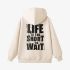 Beige Letters Print Hoodie GM8807-177