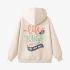 Letter Graphic Beige Hoodie GM8807-186