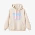 Letter Graphic Beige Hoodie GM8807-187