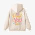 Beige Letter Graphic Hoodie GM8807-190