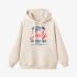 Beige Letter Graphic Hoodie GM8807-212