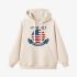 Beige Letter Graphic Hoodie GM8807-215