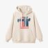 Beige Letter Graphic Hoodie GM8807-217