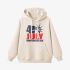 Beige Letter Graphic Hoodie GM8807-219