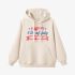 Beige Letter Graphic Hoodie GM8807-220