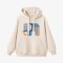 Elephant Geometric Graphic Beige Hoodie GM8807-255