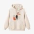 Fox Geometric Graphic Beige Hoodie GM8807-258