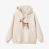 Deer Geometric Graphic Beige Hoodie GM8807-259