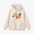 Squirrel Geometric Graphic Beige Hoodie GM8807-271