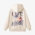 Beige Letters Print Hoodie GM8807-30