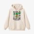 Beige Letters Print Hoodie GM8807-40