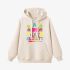 Beige Letters Print Hoodie GM8807-42