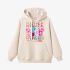 Beige Letters Print Hoodie GM8807-47