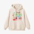 Beige Letters Print Hoodie GM8807-51