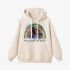 Beige Letters Print Hoodie GM8807-52