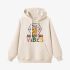 Beige Letters Print Hoodie GM8807-54