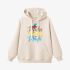 Beige Letters Print Hoodie GM8807-69