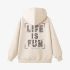 Beige Letters Print Hoodie GM8807-91