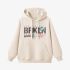 Beige Letters Print Hoodie GM8807-99