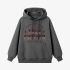 Gray Letters Print Hoodie GM8808-100