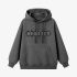 Gray Letters Print Hoodie GM8808-101