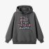 Gray Letters Print Hoodie GM8808-108