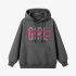 Gray Letters Print Hoodie GM8808-110