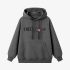 Gray Letters Print Hoodie GM8808-111