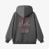 Gray Numbers Print Hoodie GM8808-125