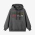 Gray Letters Print Hoodie GM8808-128