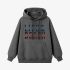 Gray Letters Print Hoodie GM8808-135